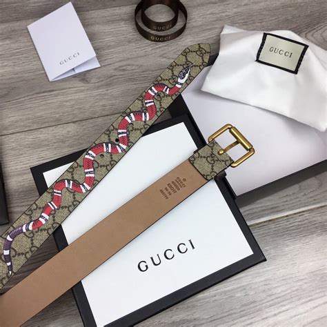 fake gucci kingsnake belt|authentic gucci belt outlet.